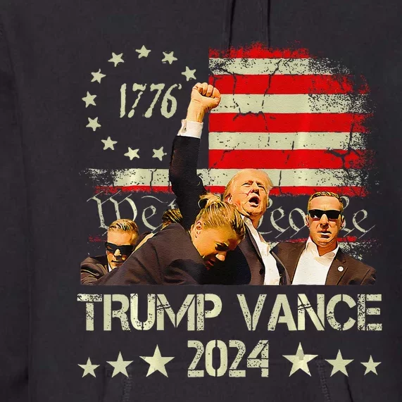 Trump Vance 2024 Donald Trump J.D. Vance Take America Back Premium Hoodie