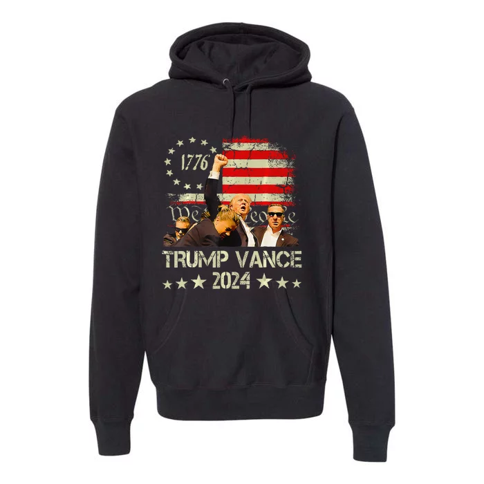 Trump Vance 2024 Donald Trump J.D. Vance Take America Back Premium Hoodie