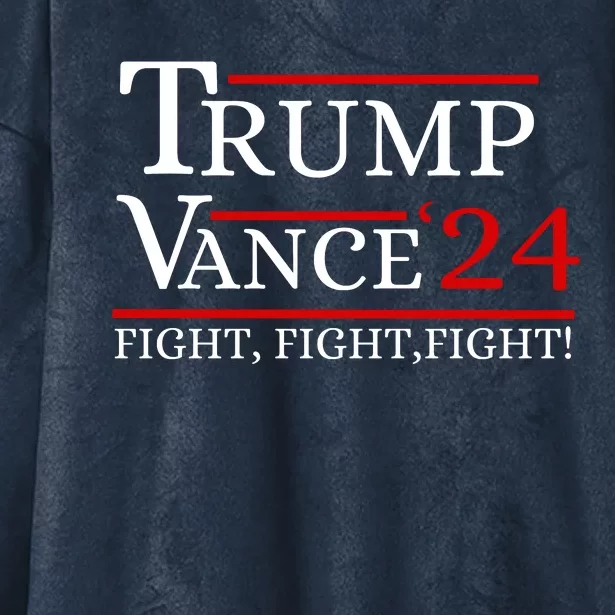 Trump Vance 24 Trump Fight Hooded Wearable Blanket