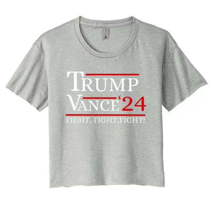 Trump Vance 24 Trump Fight Women's Crop Top Tee