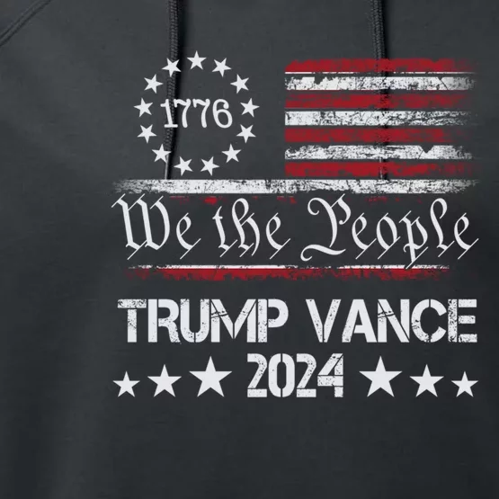 Trump Vance 2024 President Performance Fleece Hoodie