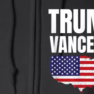 Trump Vance 2024 America Flag Full Zip Hoodie