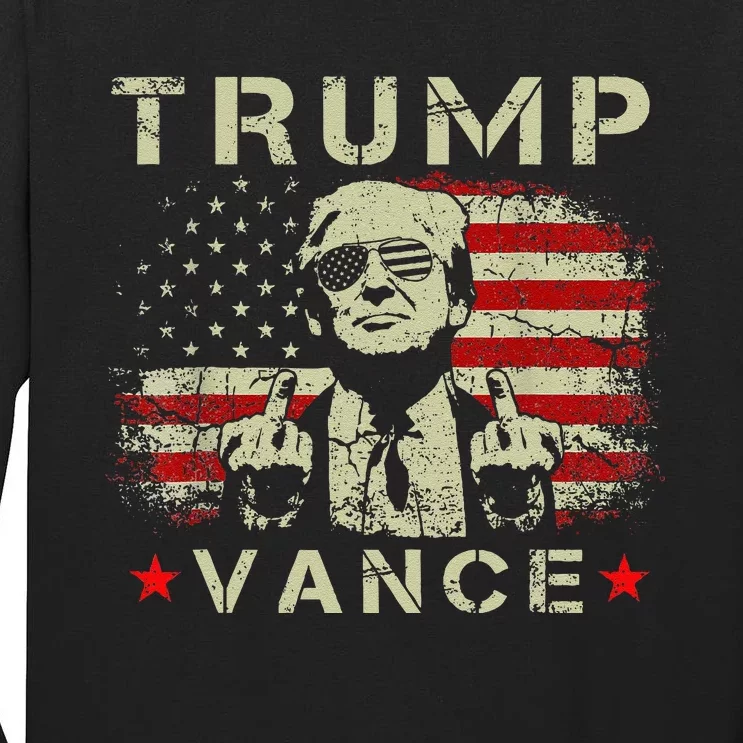 Trump Vance 2024 President Trump Supporter Reelection Tall Long Sleeve T-Shirt