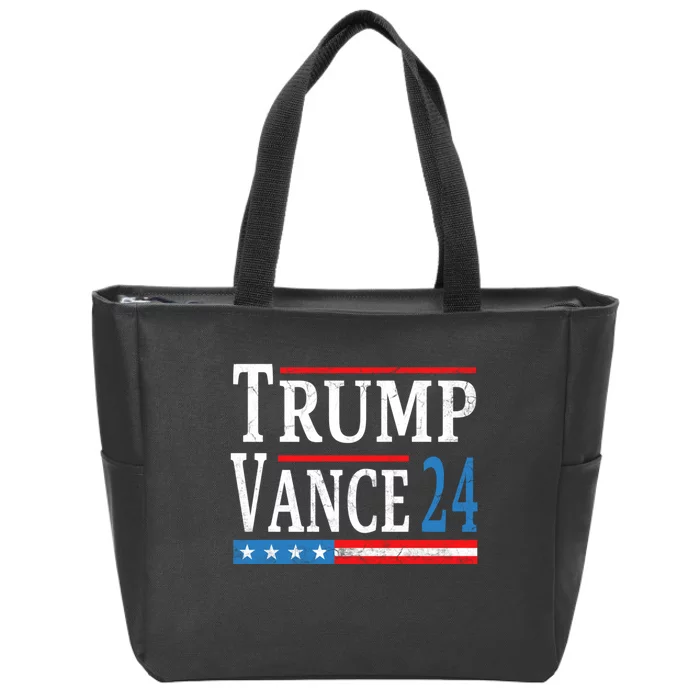 Trump Vance 2024 President Trump Supporter Reelection Zip Tote Bag