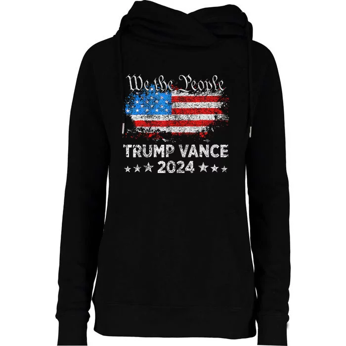 Trump Vance 2024 President Trump Supporter Reelection Womens Funnel Neck Pullover Hood