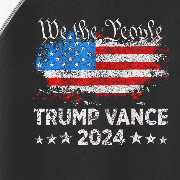 Trump Vance 2024 President Trump Supporter Reelection Toddler Fine Jersey T-Shirt