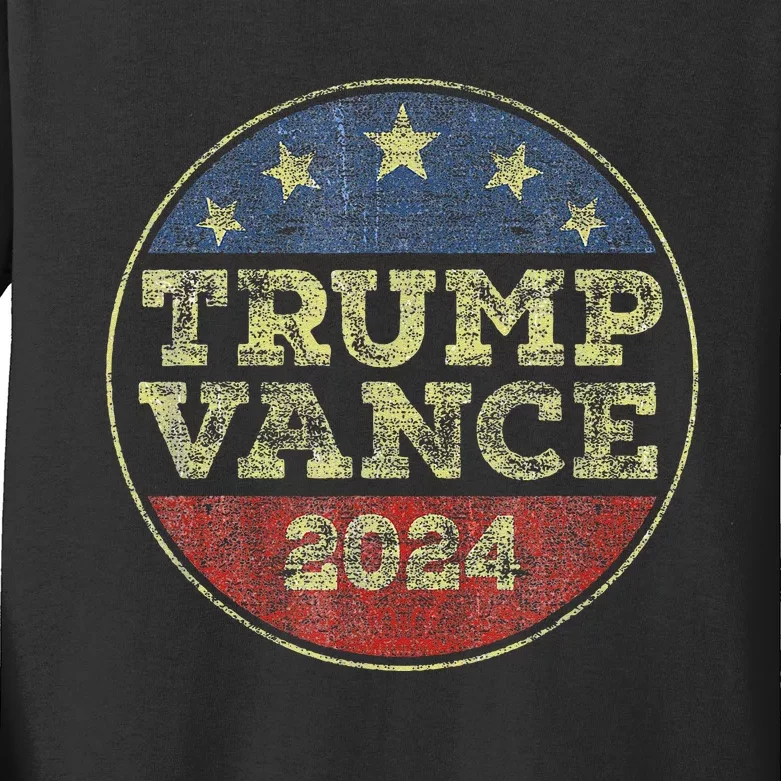 Trump Vance 2024 For President Vp Election 2024 Pocket Kids Long Sleeve Shirt