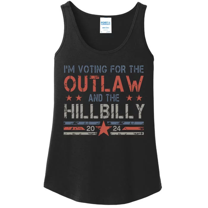 Trump Vance 2024 Donald Trump Jd Vance Outlaw Hillbilly Ladies Essential Tank