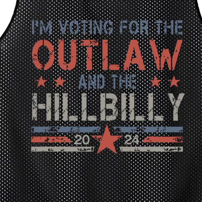 Trump Vance 2024 Donald Trump Jd Vance Outlaw Hillbilly Mesh Reversible Basketball Jersey Tank