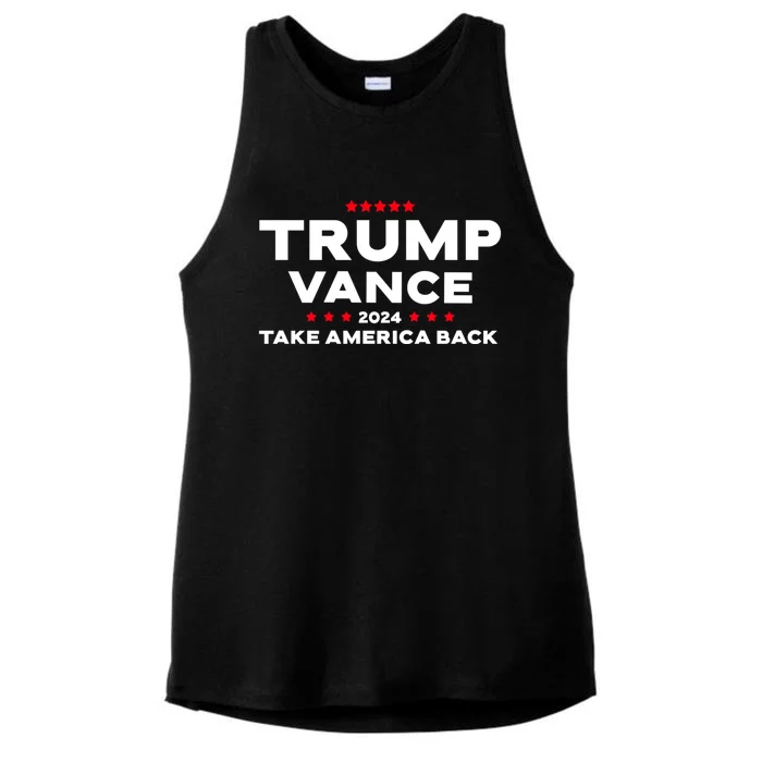 Trump Vance 2024 President Trump Supporter Re Election Ladies Tri-Blend Wicking Tank