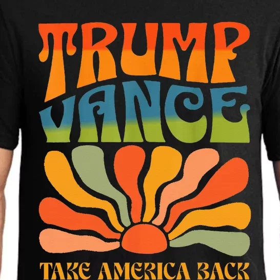 Trump Vance 2024 Donald Trump J.D. Vance Take America Back Pajama Set