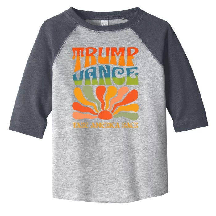 Trump Vance 2024 Donald Trump J.D. Vance Take America Back Toddler Fine Jersey T-Shirt