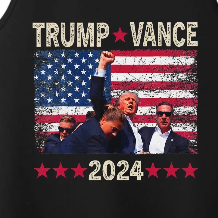 Trump Vance 2024 President Trump Supporter Re Election Performance Tank