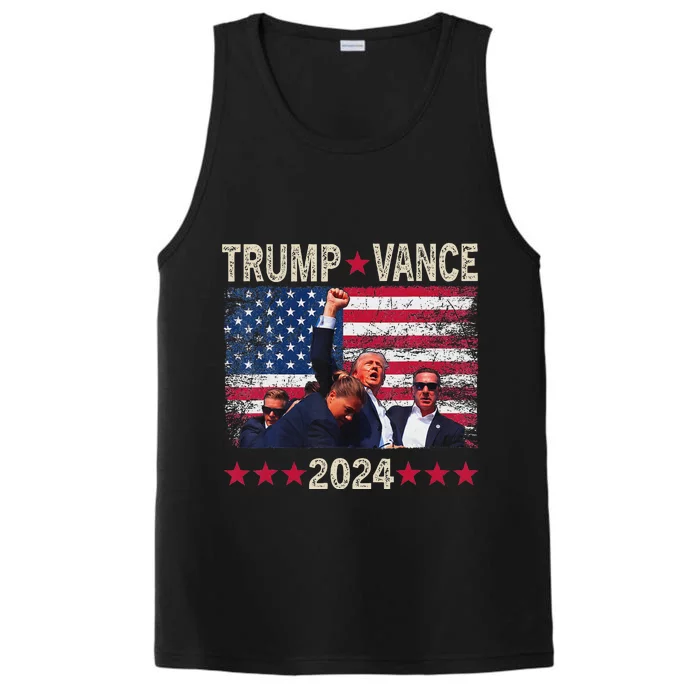 Trump Vance 2024 President Trump Supporter Re Election Performance Tank