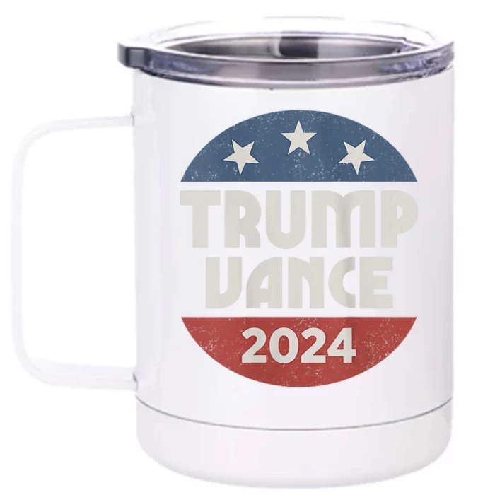 Trump Vance 2024 President Trump Supporter Re Election Front & Back 12oz Stainless Steel Tumbler Cup