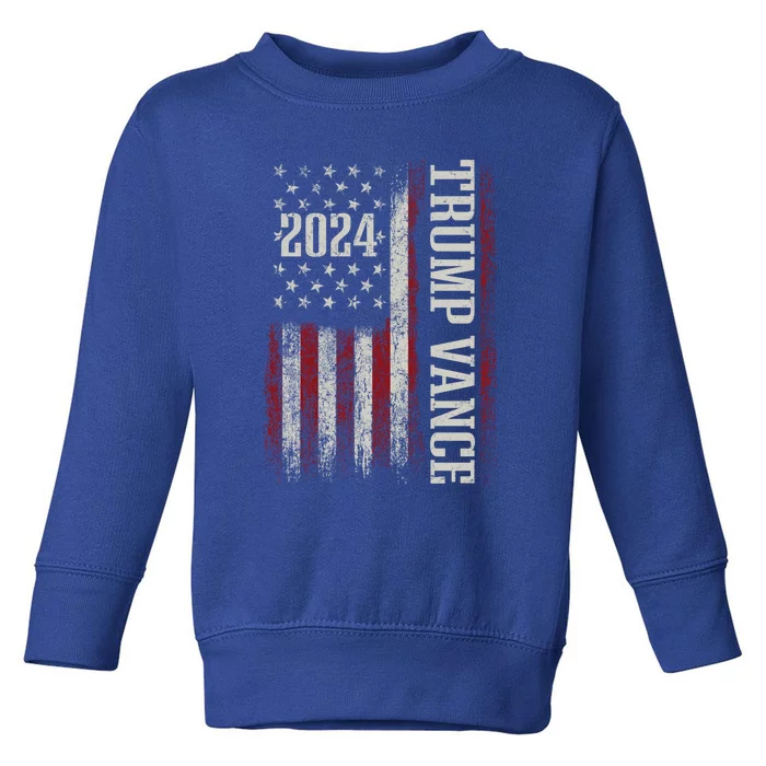 Trump Vance 2024 President Trump Supporter Reelection Gift Toddler Sweatshirt