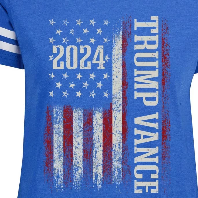 Trump Vance 2024 President Trump Supporter Reelection Gift Enza Ladies Jersey Football T-Shirt