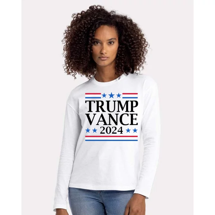 Trump Vance 2024 Womens Cotton Relaxed Long Sleeve T-Shirt