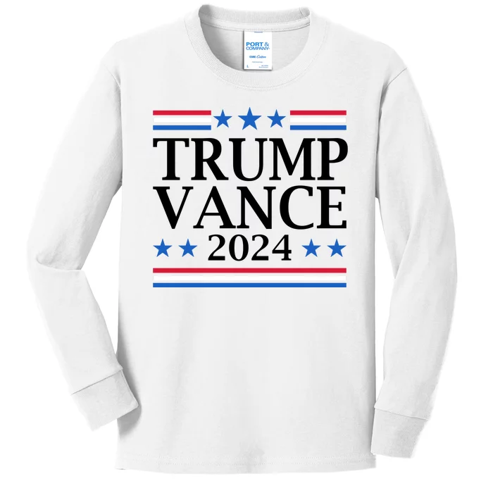 Trump Vance 2024 Kids Long Sleeve Shirt