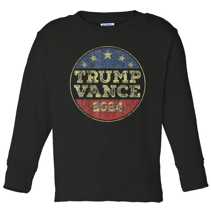 Trump Vance 2024 For President Vp Election 2024 Pocket Toddler Long Sleeve Shirt