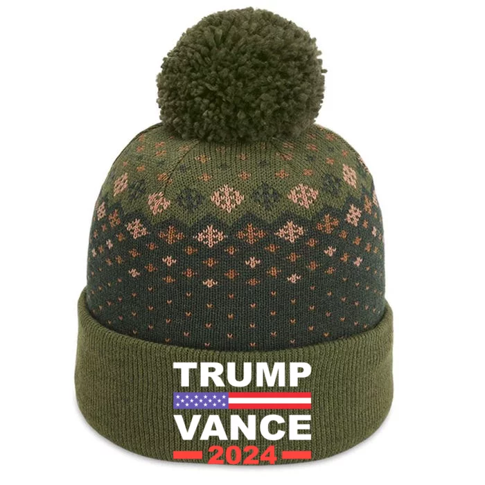 Trump Vance 2024 Donald Trump 2024 President Jd Vance J.D. The Baniff Cuffed Pom Beanie