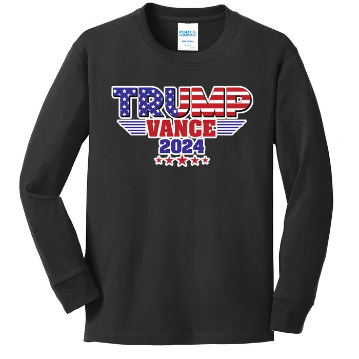 Trump Vance 2024 Kids Long Sleeve Shirt