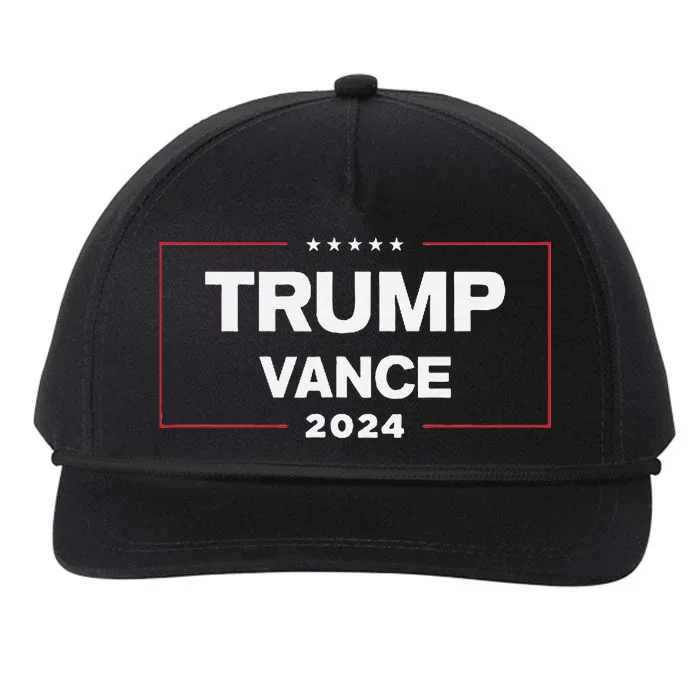 Trump Vance 2024 For President Vp Election Campaign Pocket Snapback Five-Panel Rope Hat