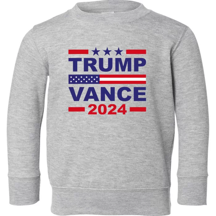 Trump Vance 2024 For President Vp Usa Election Patriotic Toddler Sweatshirt