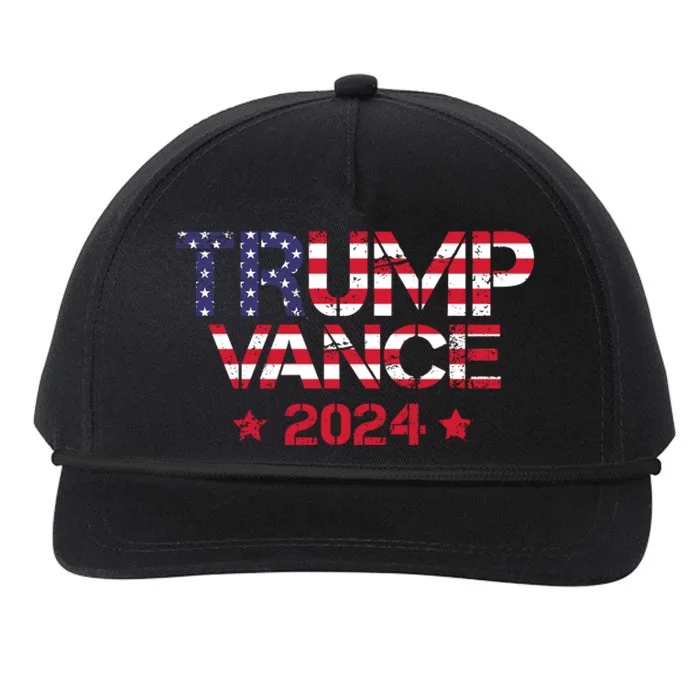 Trump Vance 2024 Vintage Patriotic Snapback Five-Panel Rope Hat