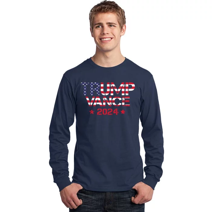 Trump Vance 2024 Vintage Patriotic Tall Long Sleeve T-Shirt