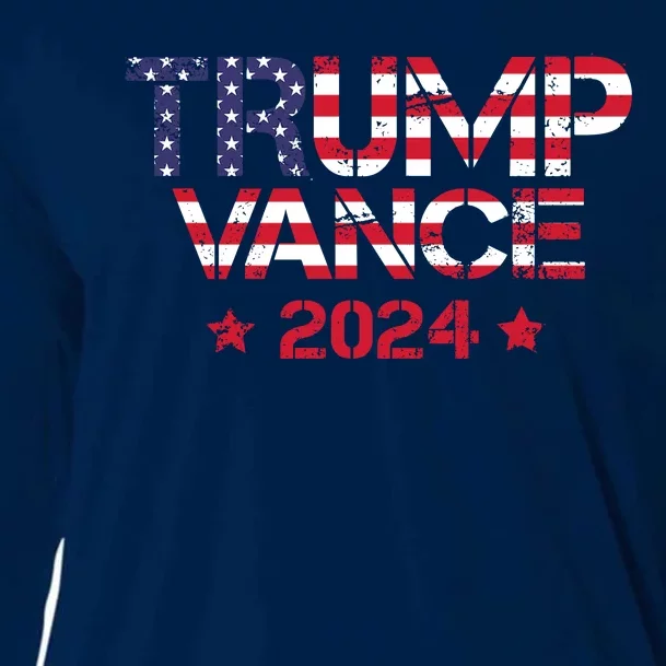 Trump Vance 2024 Vintage Patriotic Cooling Performance Long Sleeve Crew