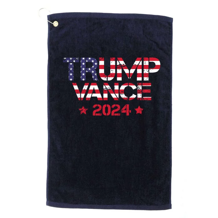 Trump Vance 2024 Vintage Patriotic Platinum Collection Golf Towel