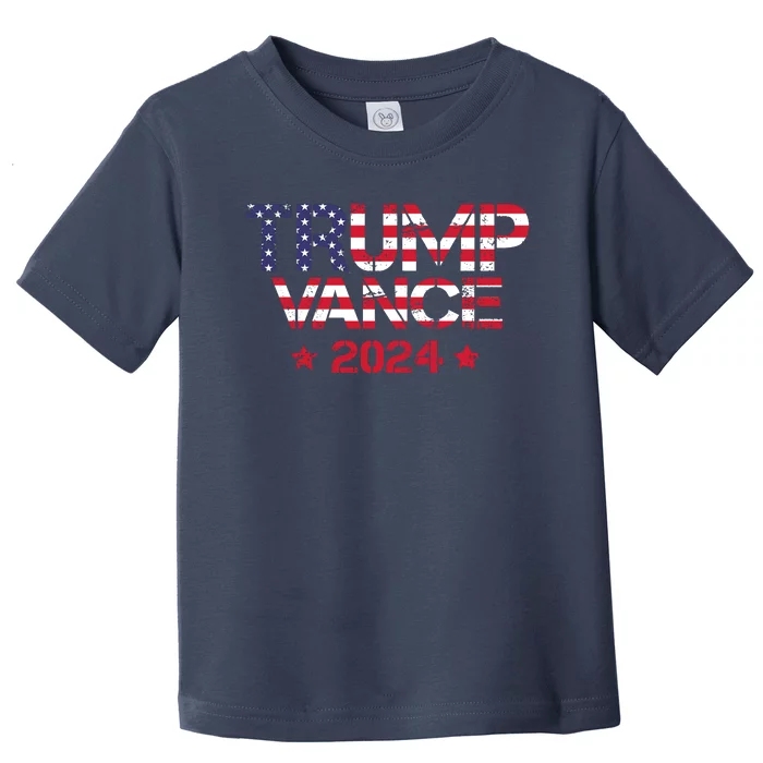 Trump Vance 2024 Vintage Patriotic Toddler T-Shirt