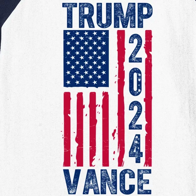 Trump Vance 2024 Election American Flag Baseball Sleeve Shirt