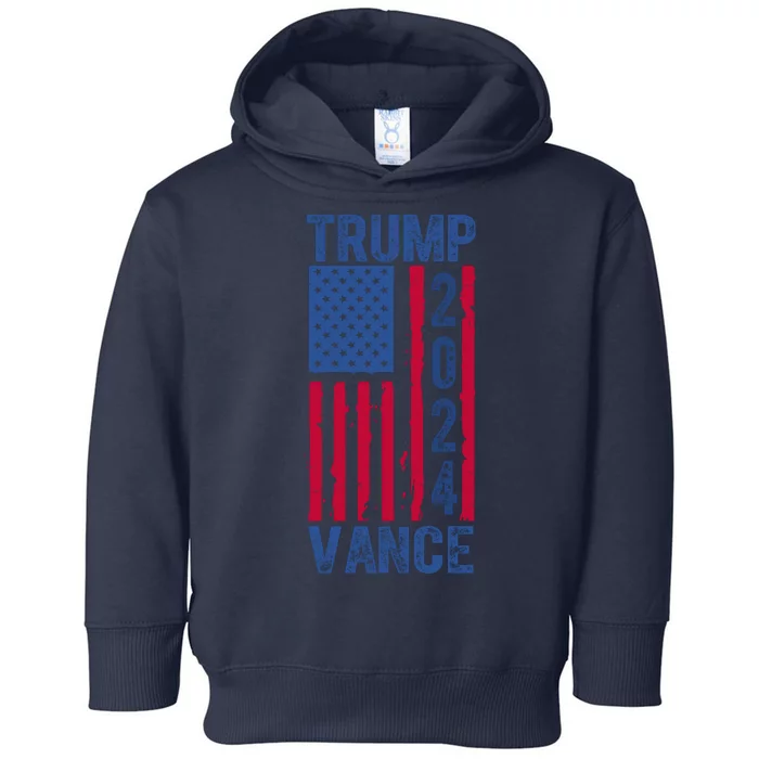 Trump Vance 2024 Election American Flag Toddler Hoodie