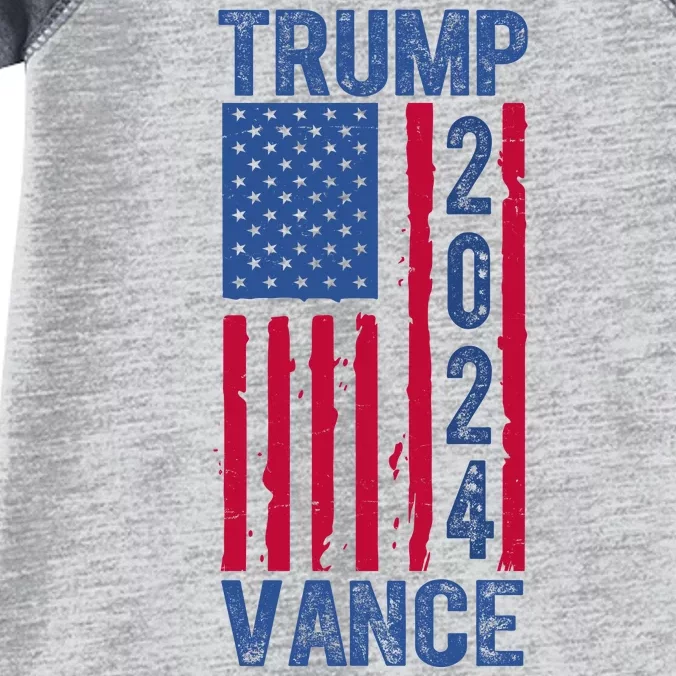 Trump Vance 2024 Election American Flag Infant Baby Jersey Bodysuit