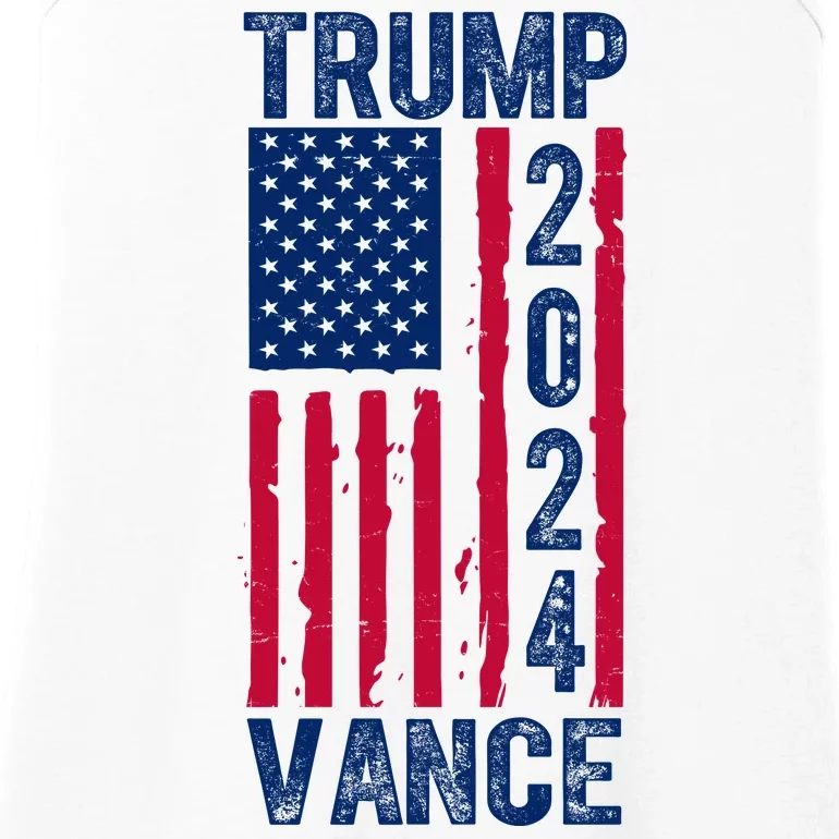 Trump Vance 2024 Election American Flag Ladies Essential Tank