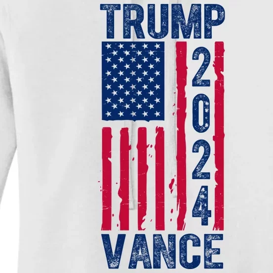 Trump Vance 2024 Election American Flag Women's Pullover Hoodie