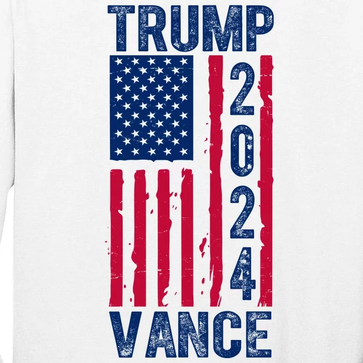 Trump Vance 2024 Election American Flag Tall Long Sleeve T-Shirt