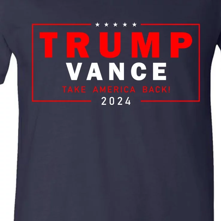 Trump Vance 2024 Take America Back Usa Presidential Election V-Neck T-Shirt