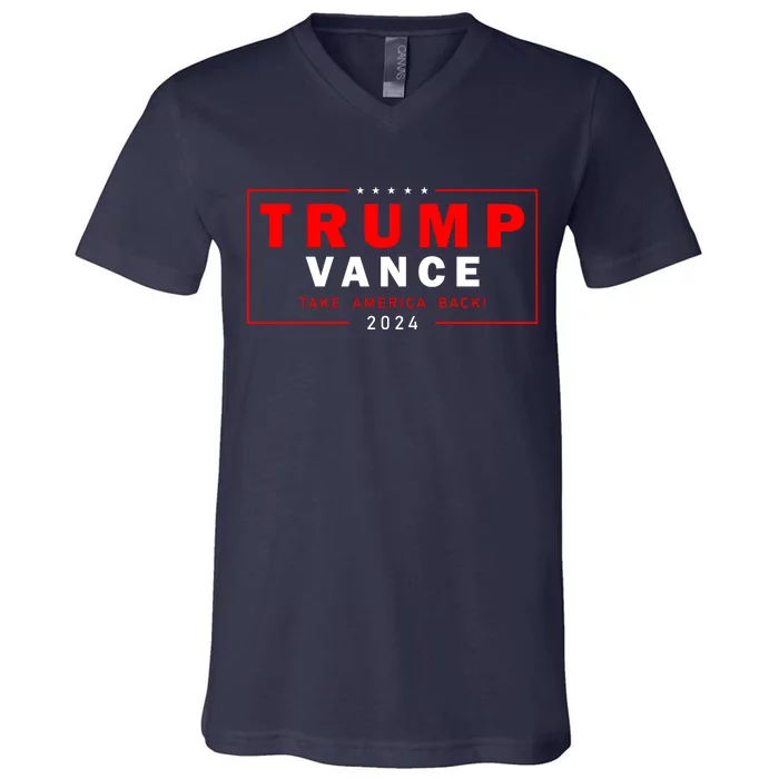 Trump Vance 2024 Take America Back Usa Presidential Election V-Neck T-Shirt