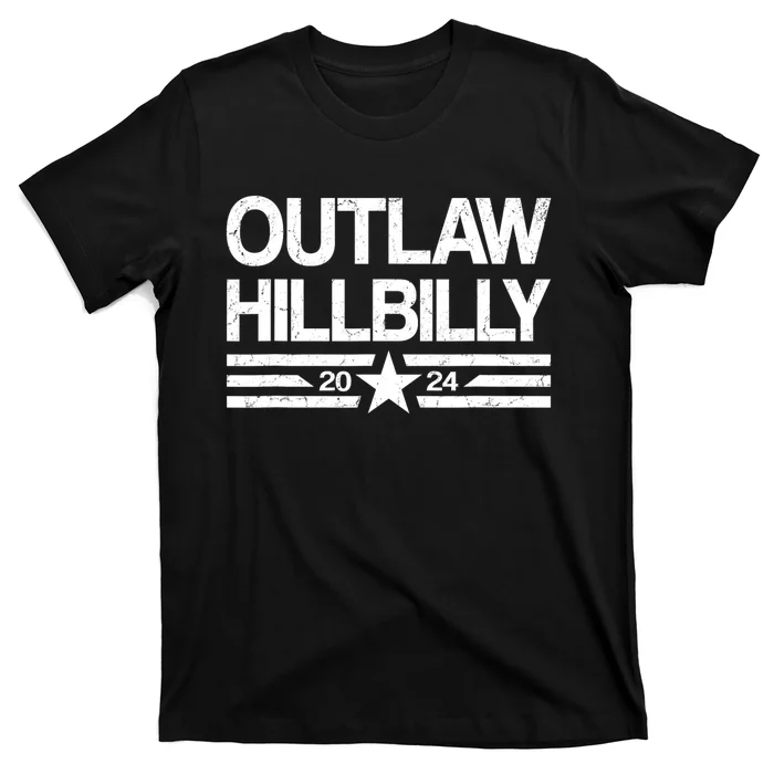 Trump Vance 2024 Outlaw Hillbilly Us Flag Vintage T-Shirt