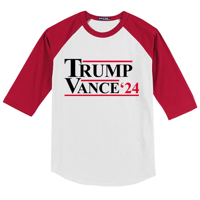 Trump Vance 2024 Election Kids Colorblock Raglan Jersey