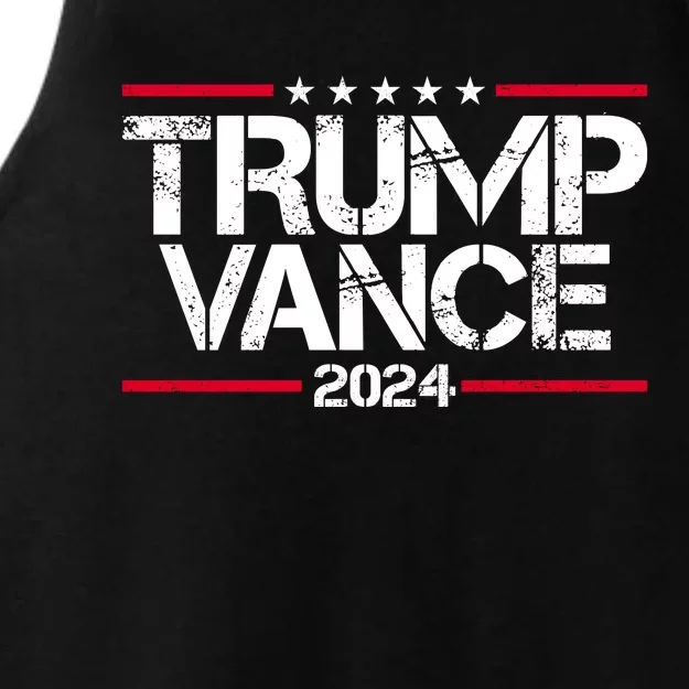 Trump Vance 2024 Election Vice President Ladies Tri-Blend Wicking Tank