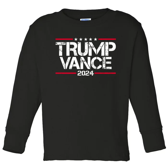 Trump Vance 2024 Election Vice President Toddler Long Sleeve Shirt