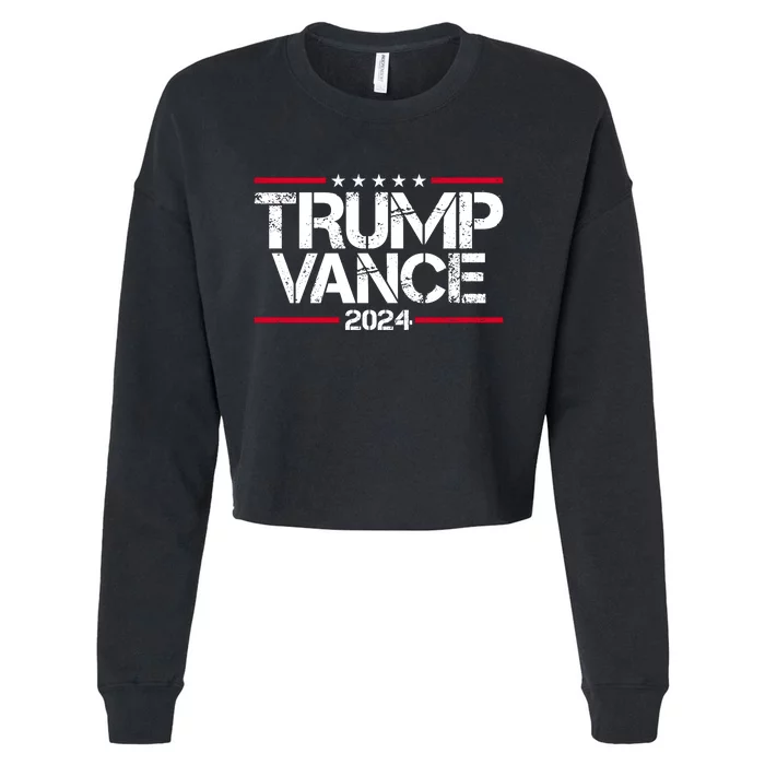 Trump Vance 2024 Election Vice President Cropped Pullover Crew