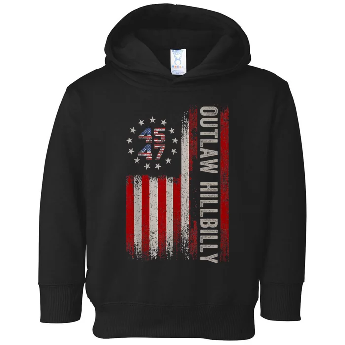 Trump Vance 2024 Donald Trump J.D. Vance Outlaw Hillbilly Toddler Hoodie