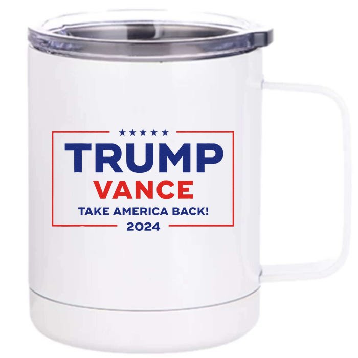 Trump Vance 2024 Vice President Vp Trump 2024 Election Front & Back 12oz Stainless Steel Tumbler Cup