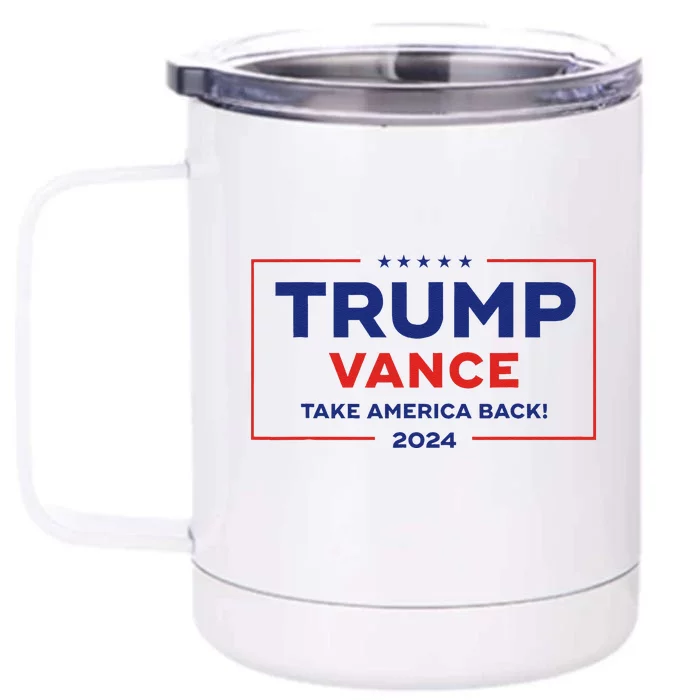 Trump Vance 2024 Vice President Vp Trump 2024 Election Front & Back 12oz Stainless Steel Tumbler Cup