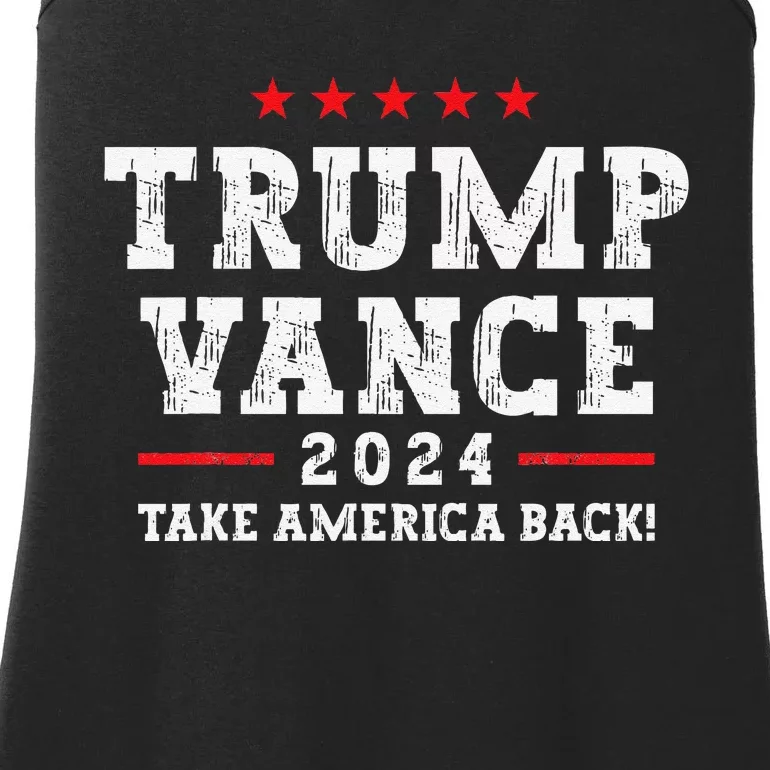 Trump Vance 2024 Take America Back Vice President Trump 2024 Ladies Essential Tank